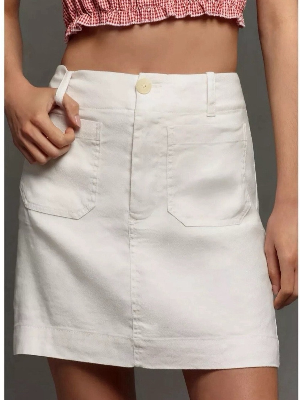 Maeve Colette Mini Skirt (Linen Edition) by Anthropology